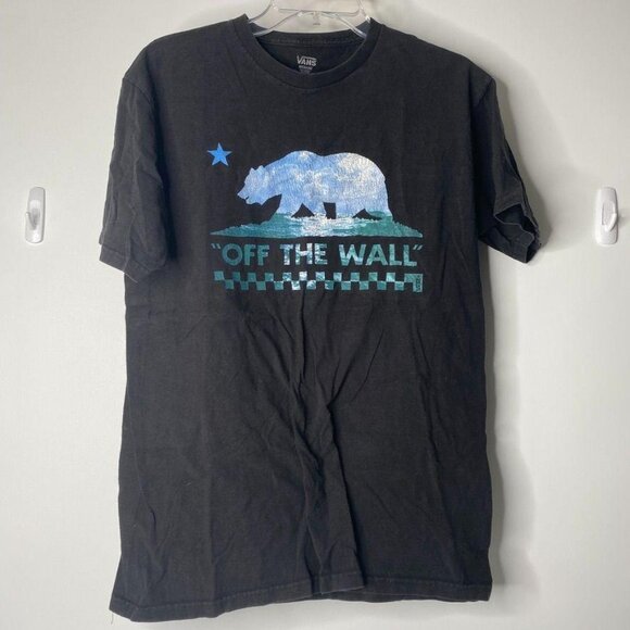 Vans Mens Off The Wall Bear Logo Blue Short Sleeve Crew Neck T-Shirt Size M - Picture 3 of 5